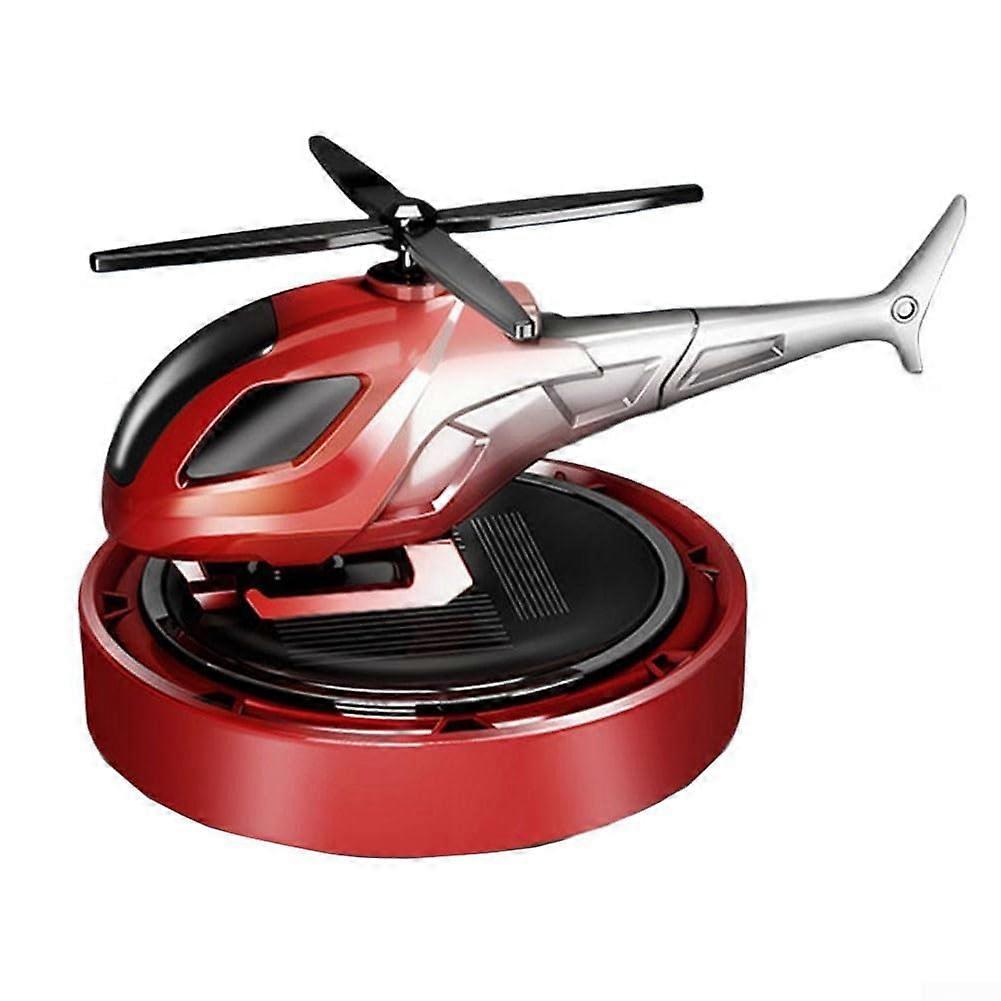 Solar Powered Car Air Freshener with Automatic Rotation Essential Oil Diffuser for Dashboard Red