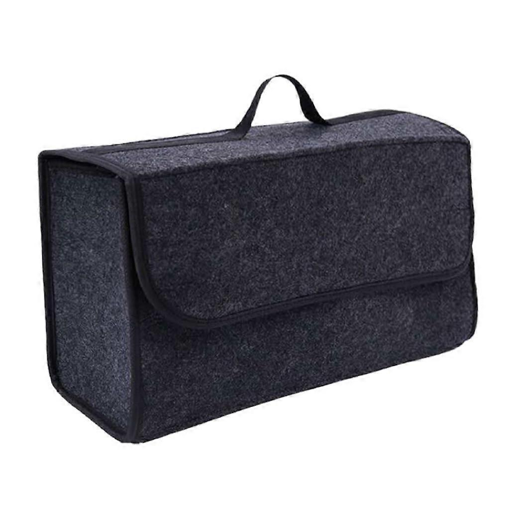 Car Boot Organizer Durable Felt Trunk Storage Bag with Secure Strap SpaceSaving Design