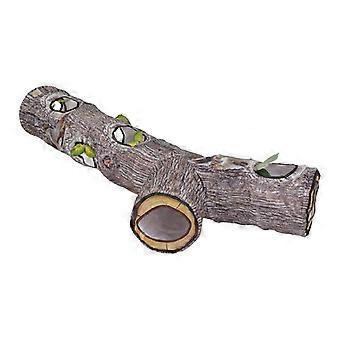 Cat tunnel, foldable, washable wood grain, 150cm, pet play passage.
