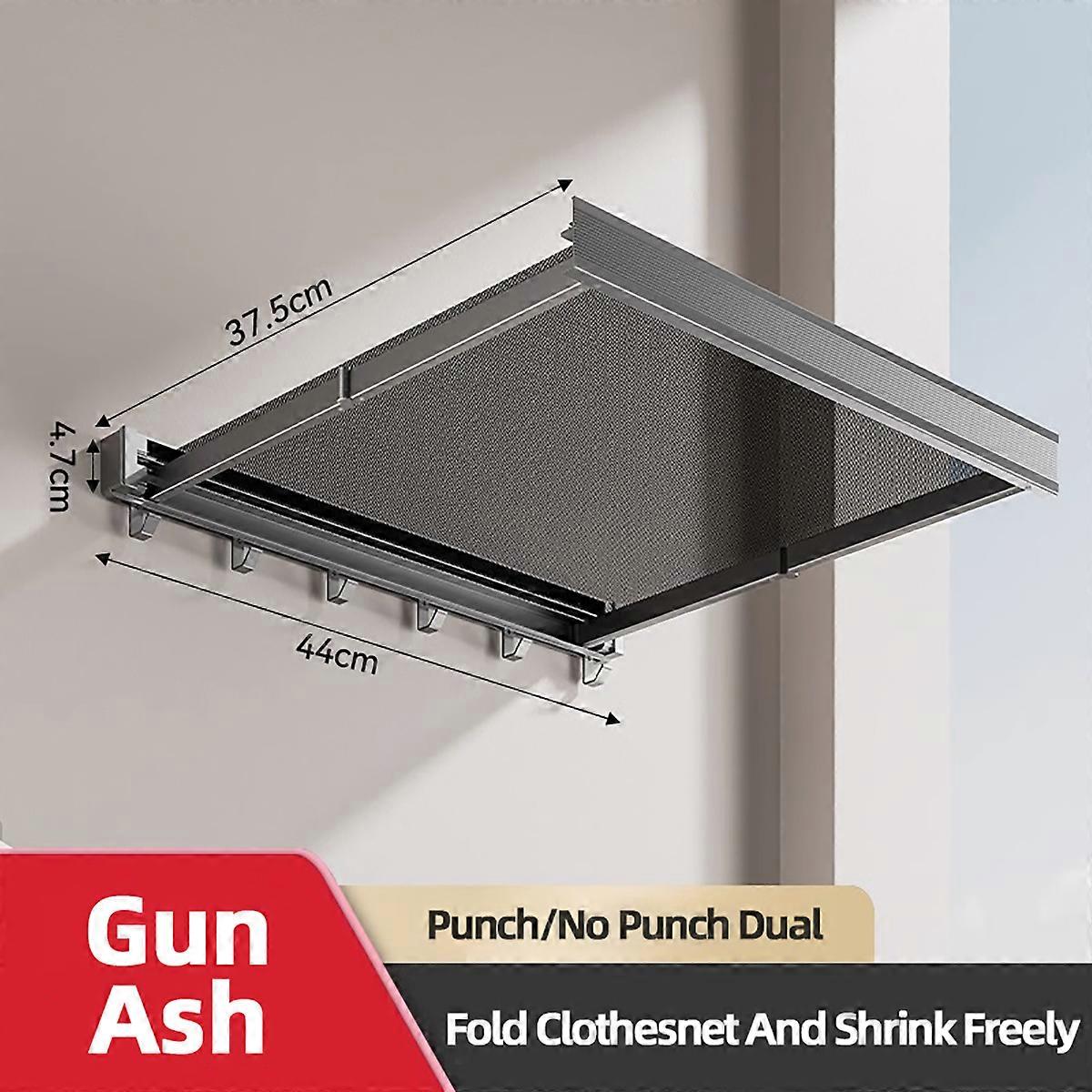 Foldable Wall Mounted Hat & Clothes Rack - Space Saving Organizer with Hooks for Bathroom, Balcony and Entryway