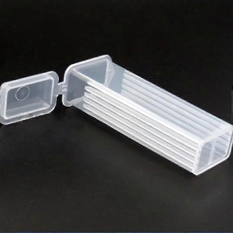 Microscope Slide Holder Durable PP Storage Box for 5 Slides Compact 1x3 Inch Mailer