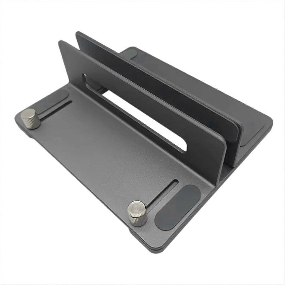 Vertical Desktop Holder Bracket Adjustable Single Clip Laptop Grey
