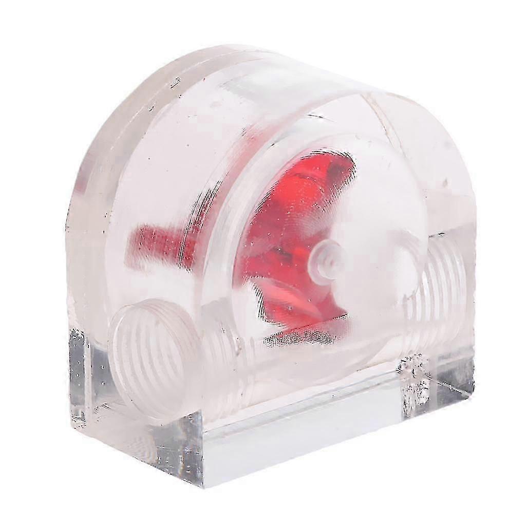 Water-cooled flow meter, acrylic G1/4 threaded flow indicator, bidirectional red.