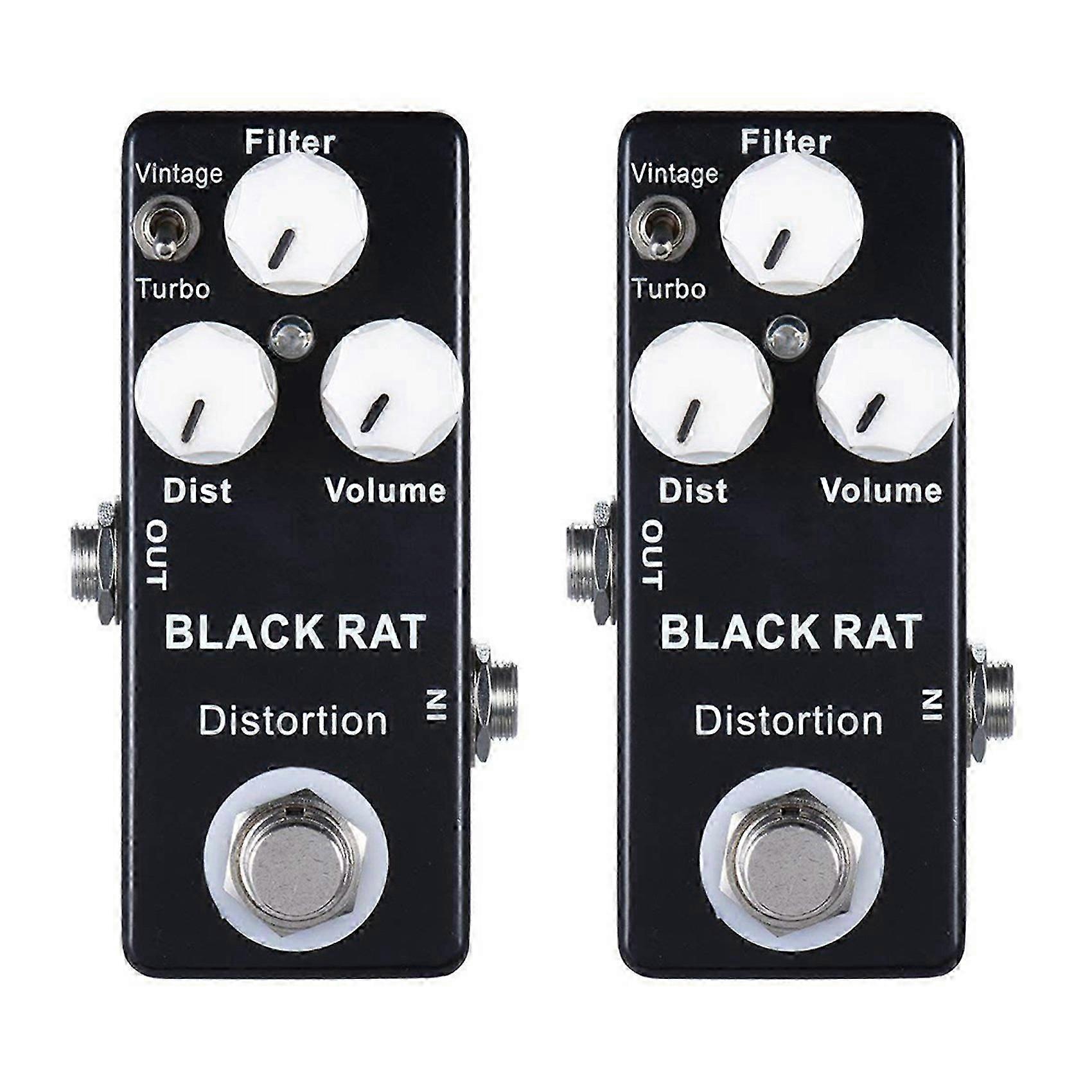 Mosky 2X Black RAT Distortion Mini Guitar Effect Pedal