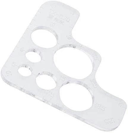 Leather Craft Ruler Acrylic Circle Corner Cutting Template for Precise Leather Stitching
