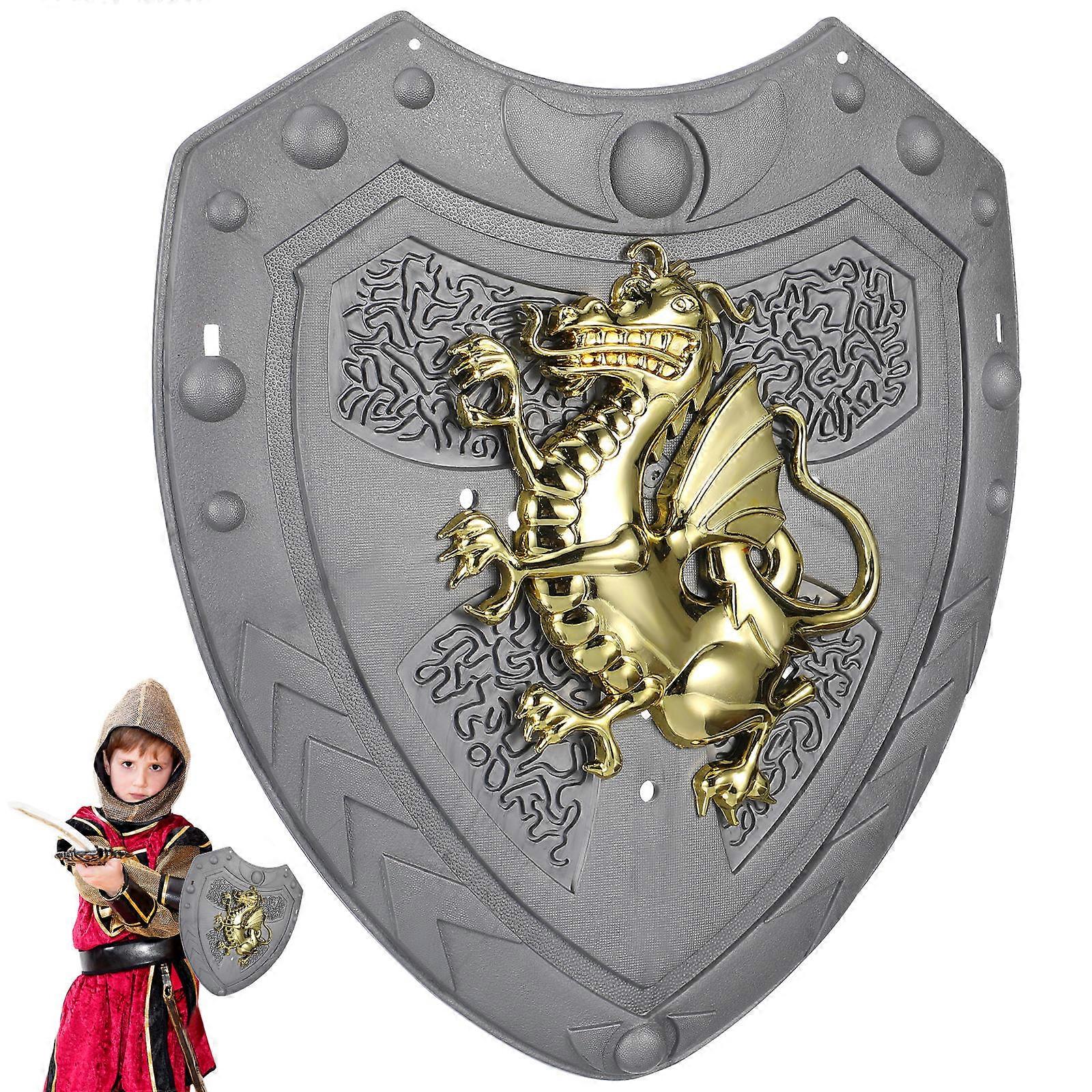 Toy Warrior Cosplay Shield for Decoration Silver ABS Material