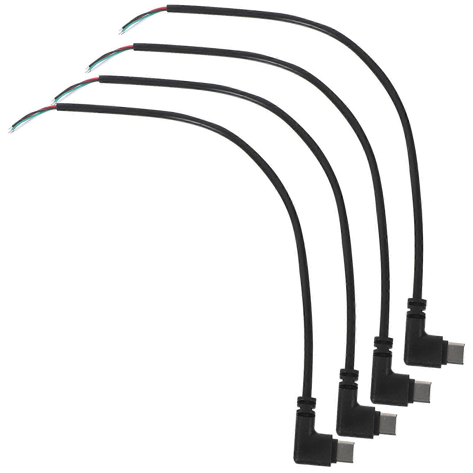 Right Angle USB Type C Cable with Bare Wire for Data Transfer 16Pcs