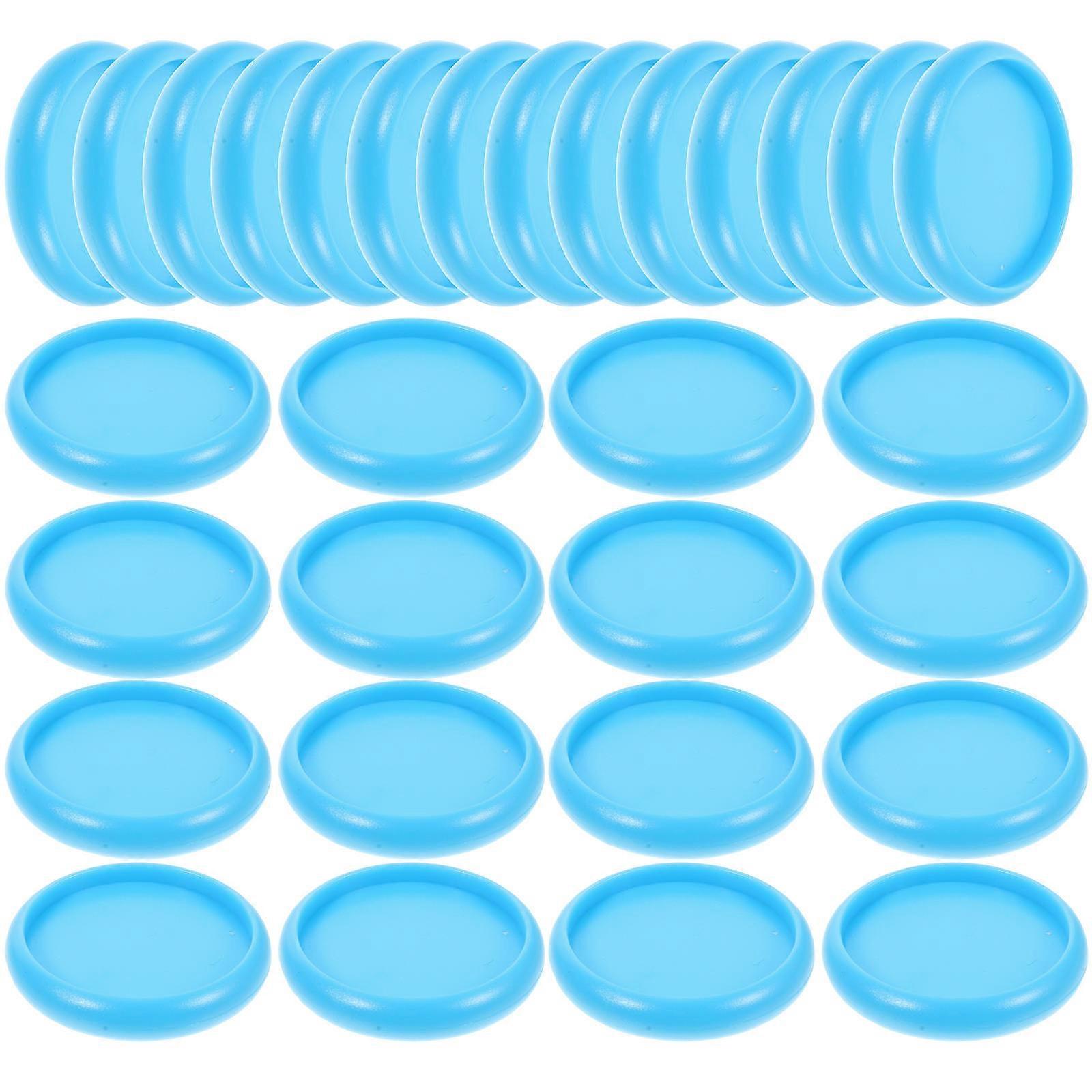 Blue Plastic Book Binding Discs with 44Pcs Binder Rings for Notepad Use