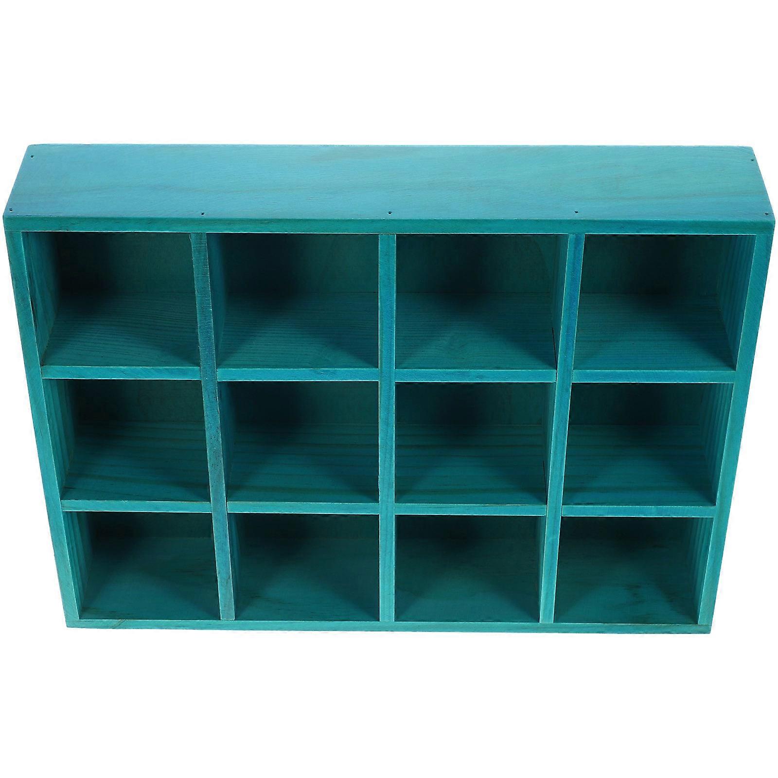 Display Wall Mounted Rack Rectangular Wooden Shelving For Statue Storage 52.00X39.00X9.40CM 1Set