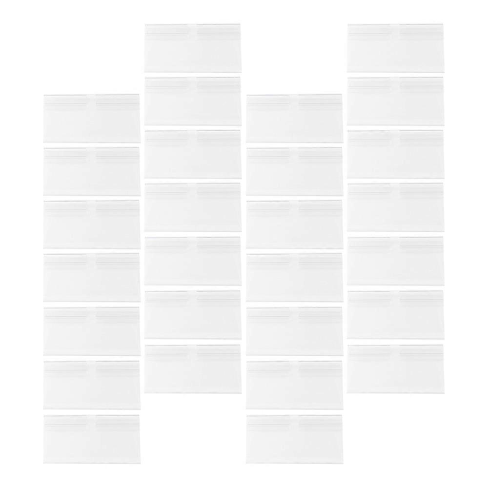 Shelf Label Holder Transparent for Retail Display Use 100Pcs Reusable