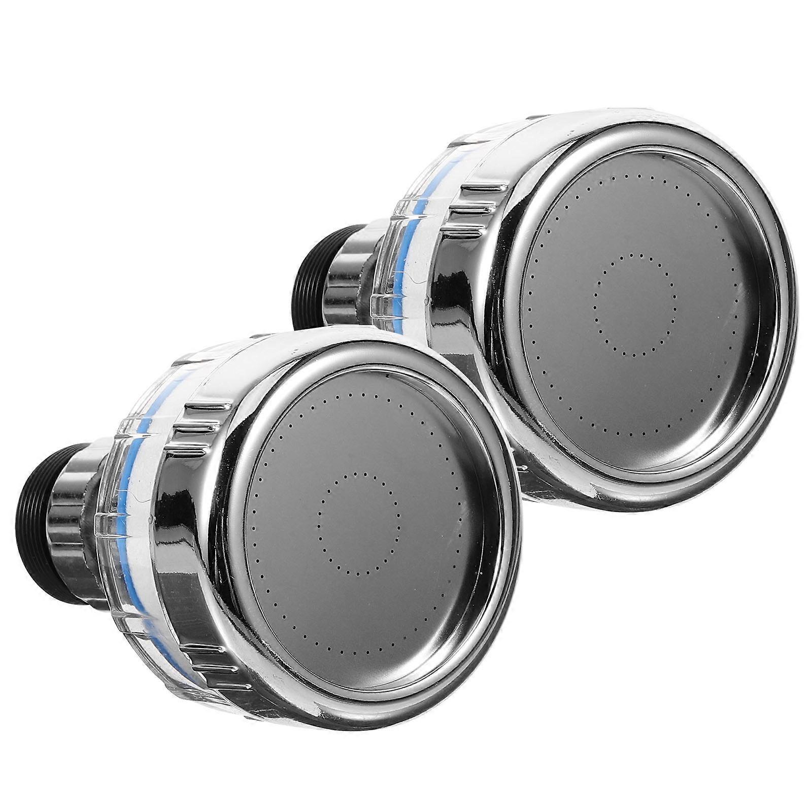 Bathroom Sink Water Filter for Kitchen Faucet 2Pcs Silver ABS Material