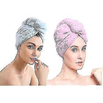 Dry Hair Hat,absorbent Hair Drying Turban,soft Microfiber Fabric Quick Magic Dryer Wrapped Bath Show