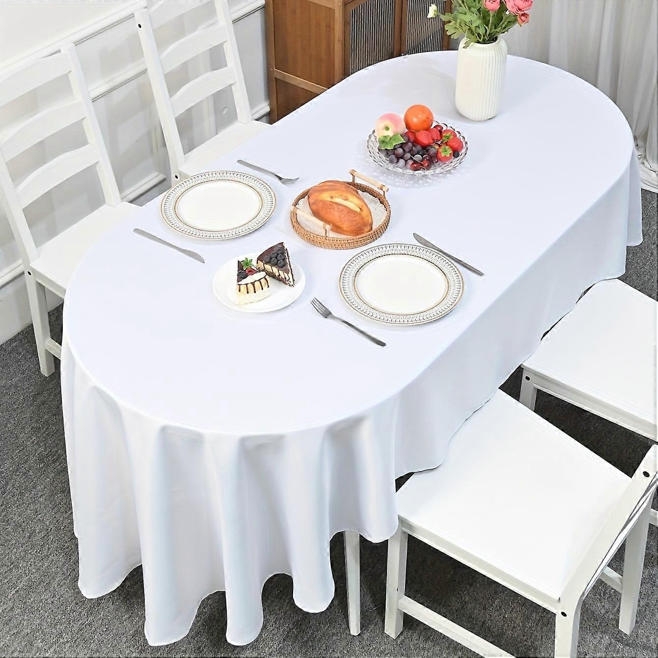 [Polyester Solid Tablecloth] Polyester 1pc Solid Color Tablecloth - Wedding Decor, Party Supplies, Holiday Decor