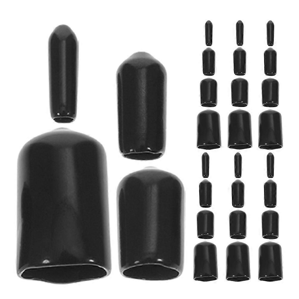 Black Rubber Bolt Covers Caps for Thread Protection 240Pcs Set