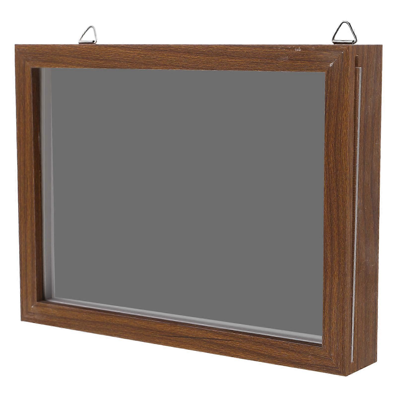 Abzeichen-Organizer-Box für Medaillen-Vitrine mit eleganter Holzmaserung