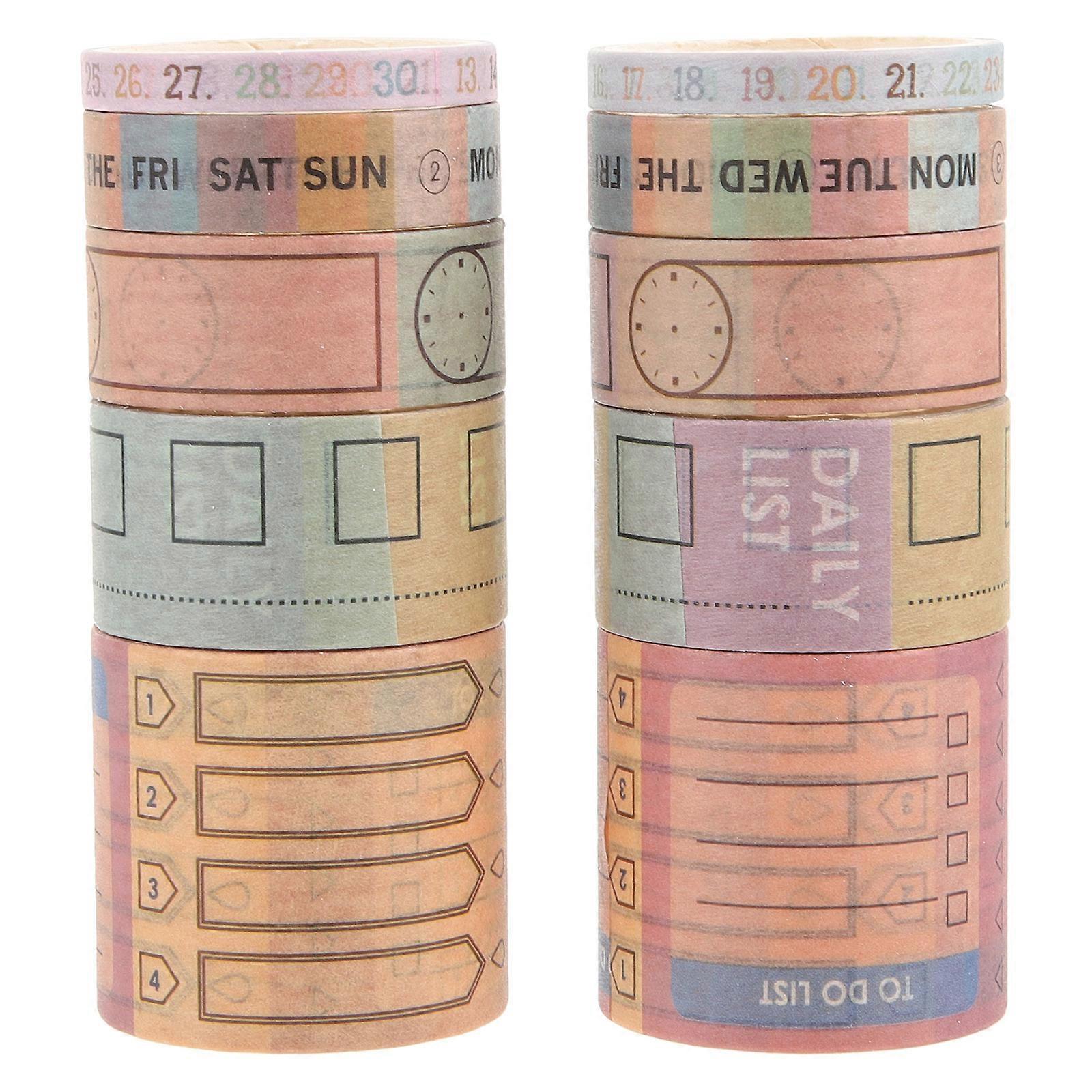 Calendar Making Tape Paper Rolls with Writable Function 10 Rolls Set