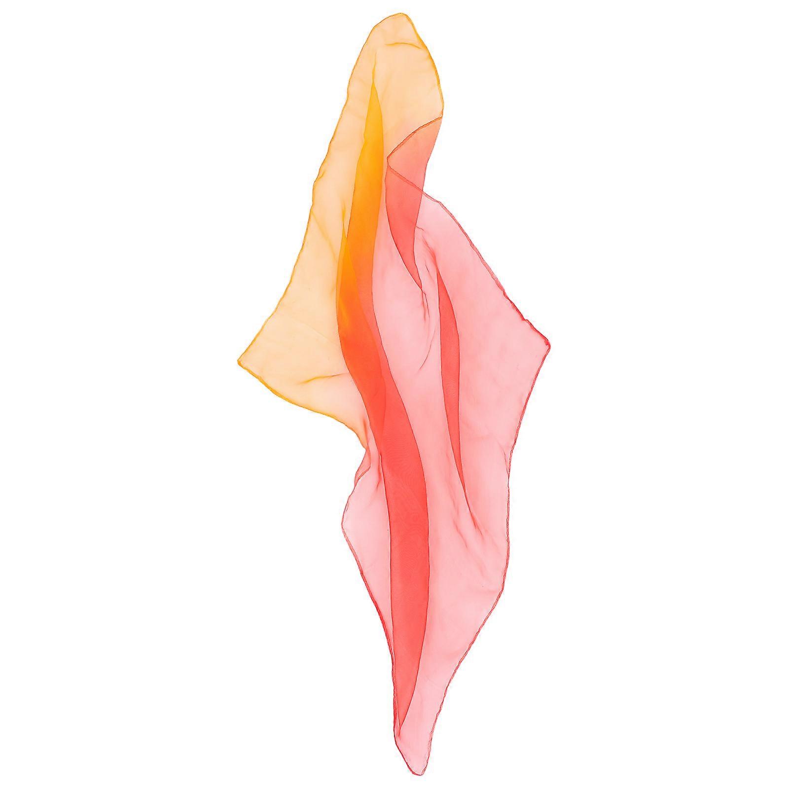Gradient Silk Dance Scarf for Performance 1 Piece Orange Red