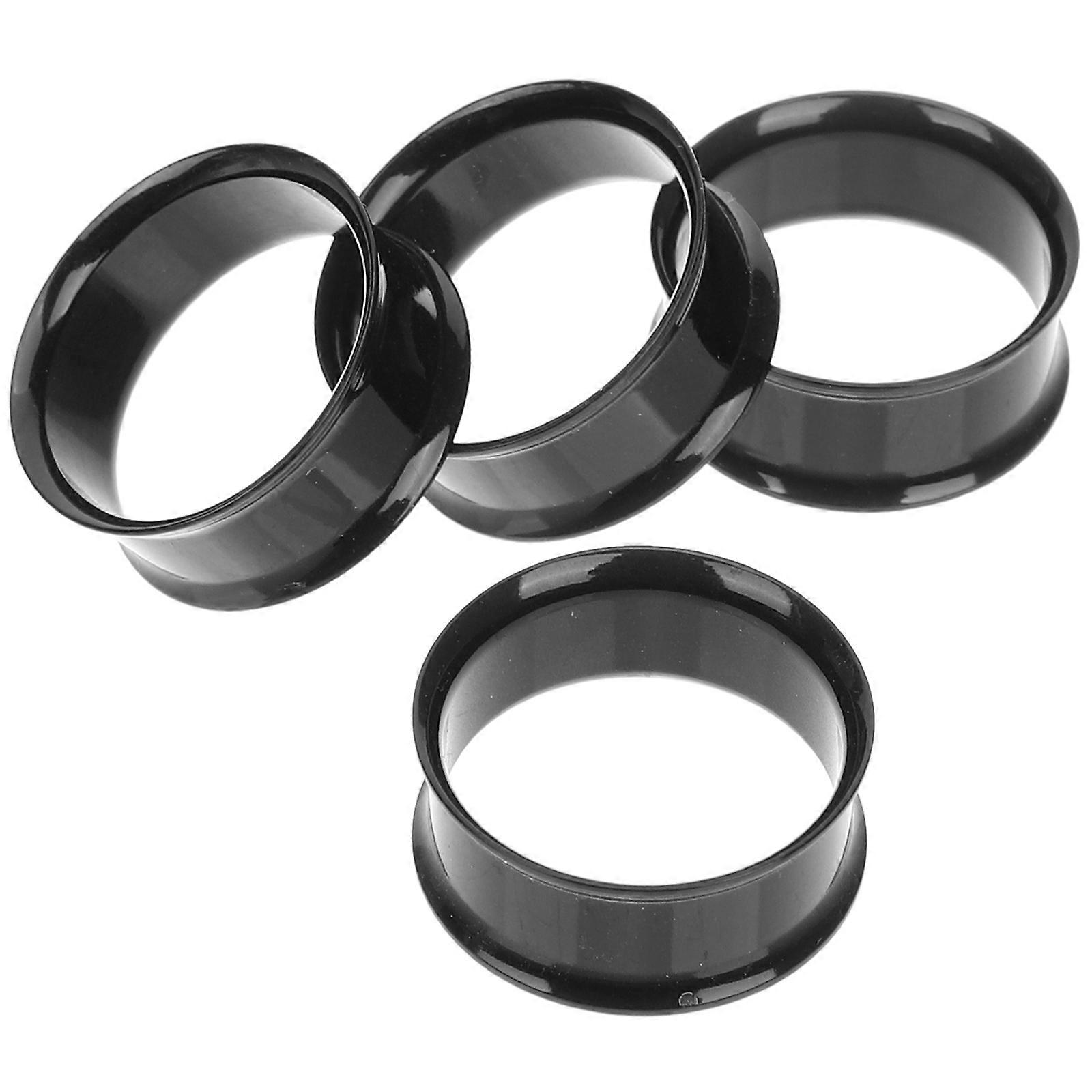 Ear Expanders Acrylic Ear for Stretching 4Pcs Black