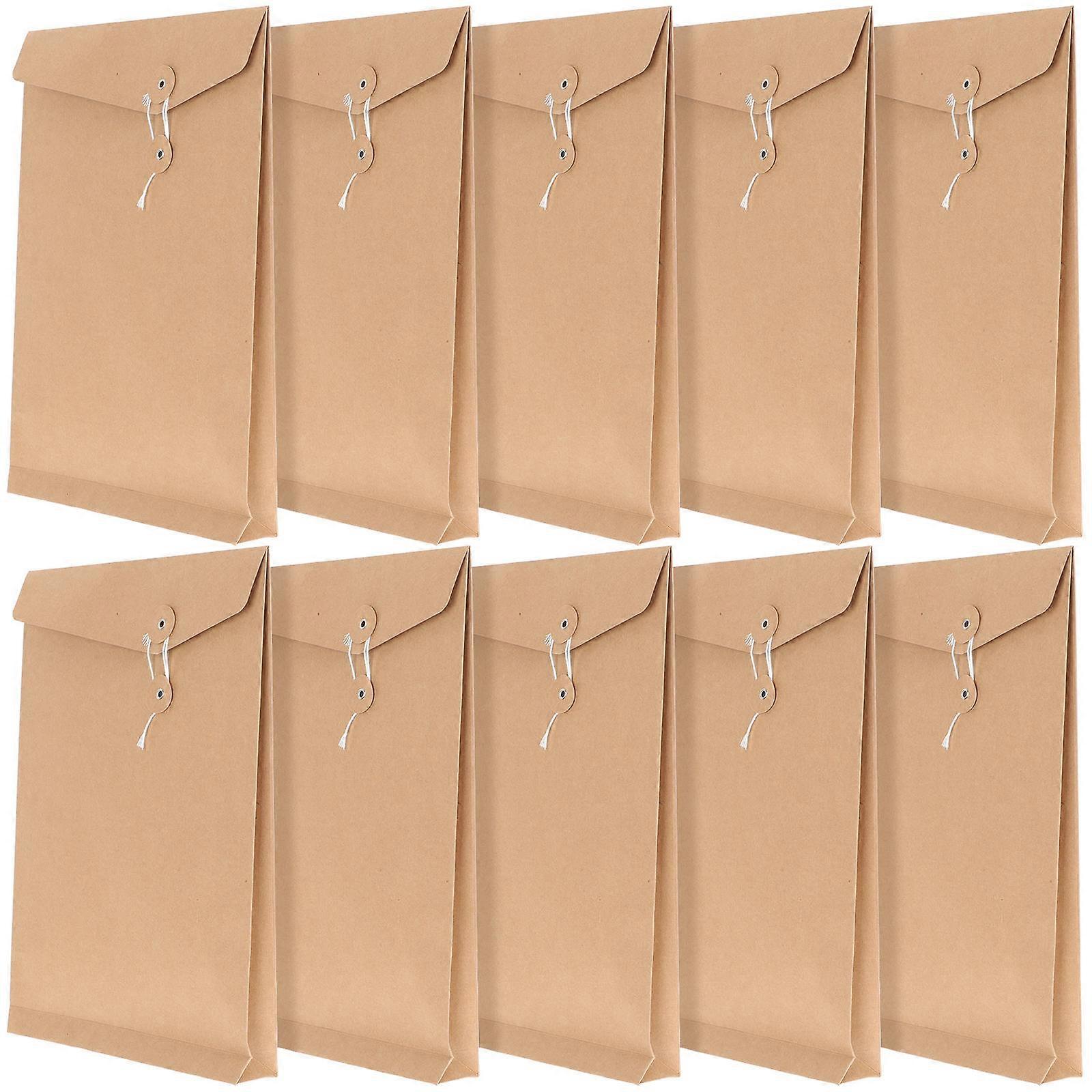 40 pcs  Kraft Paper Envelope String Tie Closure Envelope Document File Organizer