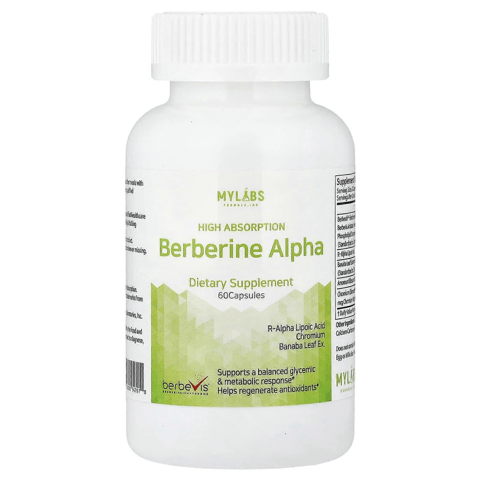 Mylabs, Berberine Alpha, High Absorption, 60 Capsules