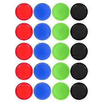 Lot de 20 palets de rechange ronds de 64 mm pour table de hockey sur air, accessoires de jeu en plastique pour fêtes et divertissements en famille.