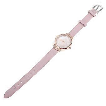 1Pc Students Fashionable Rhinestone-bordered Belt Graceful Women Watch Gift