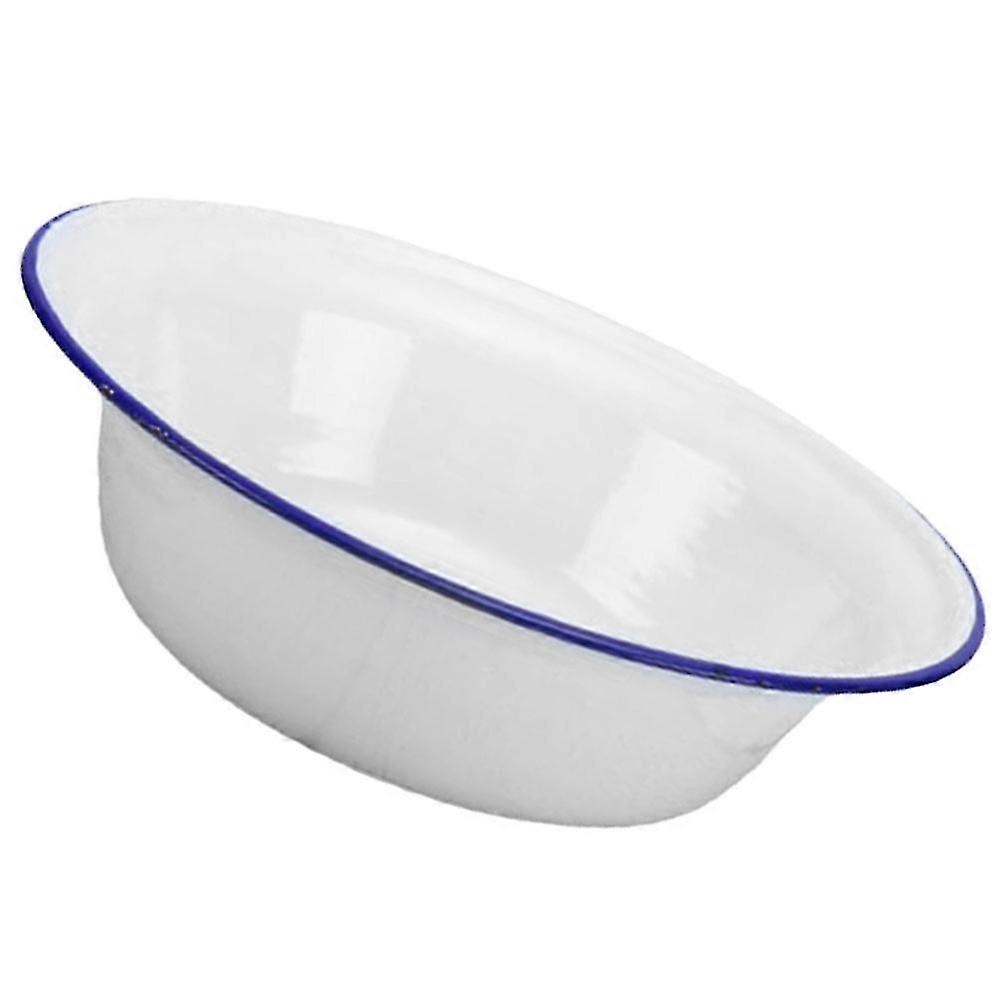 Vintage Enamel Round Pie Dish, Safe Baking Tool for Kitchen