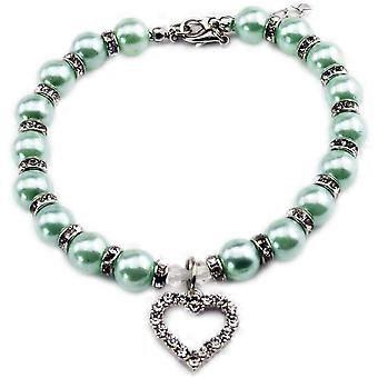 Small Dog Collar with Pearls and Rhinestones Adjustable Collar for Cat Puppy Chihuahua Poodle Pomeranin