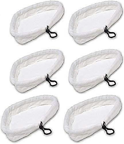 Universal Microfiber Steam Mop Pads vaskbare erstatningsputer kompatible (pakke med 6)