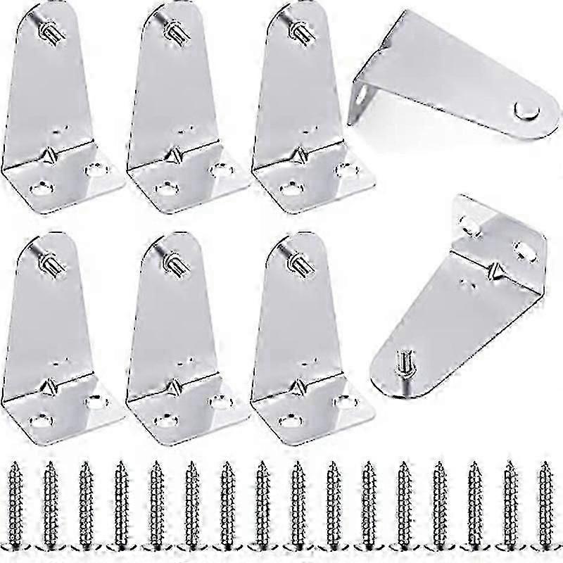 8-Pack Silver Metal Hold Down Brackets for Horizontal Blinds, with Screws