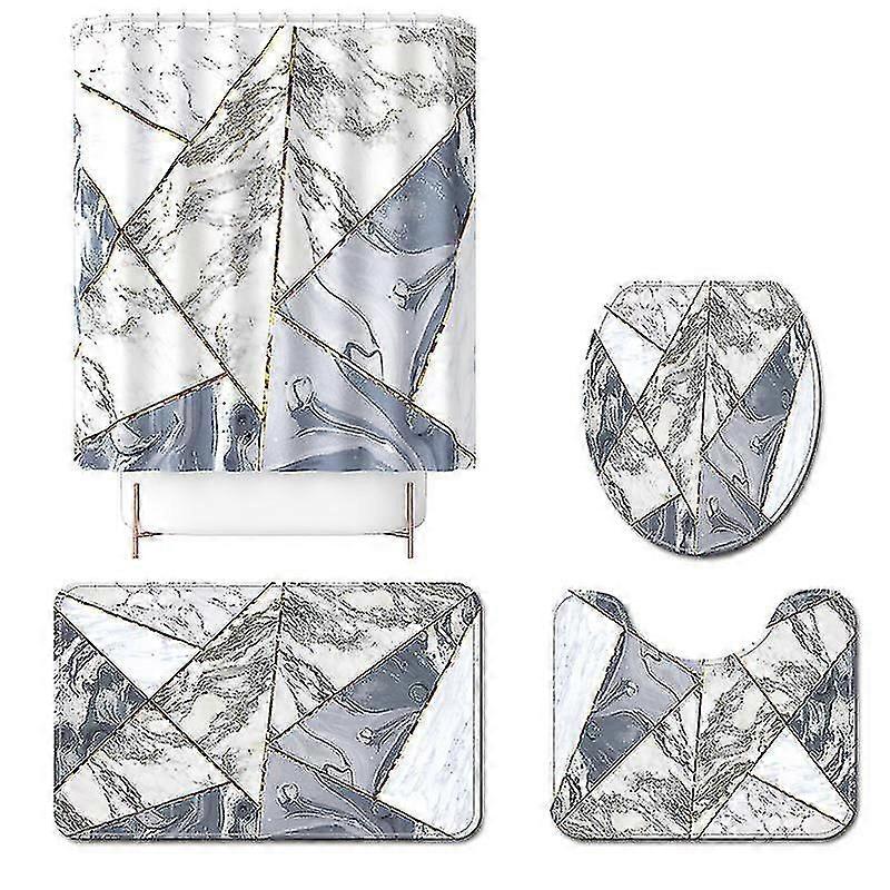 Mng Geometric Texture Bathroom Mat