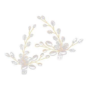 1Pair Bride Wedding Shoe Decoration Elegant Pearl Shoes Clip Silver White