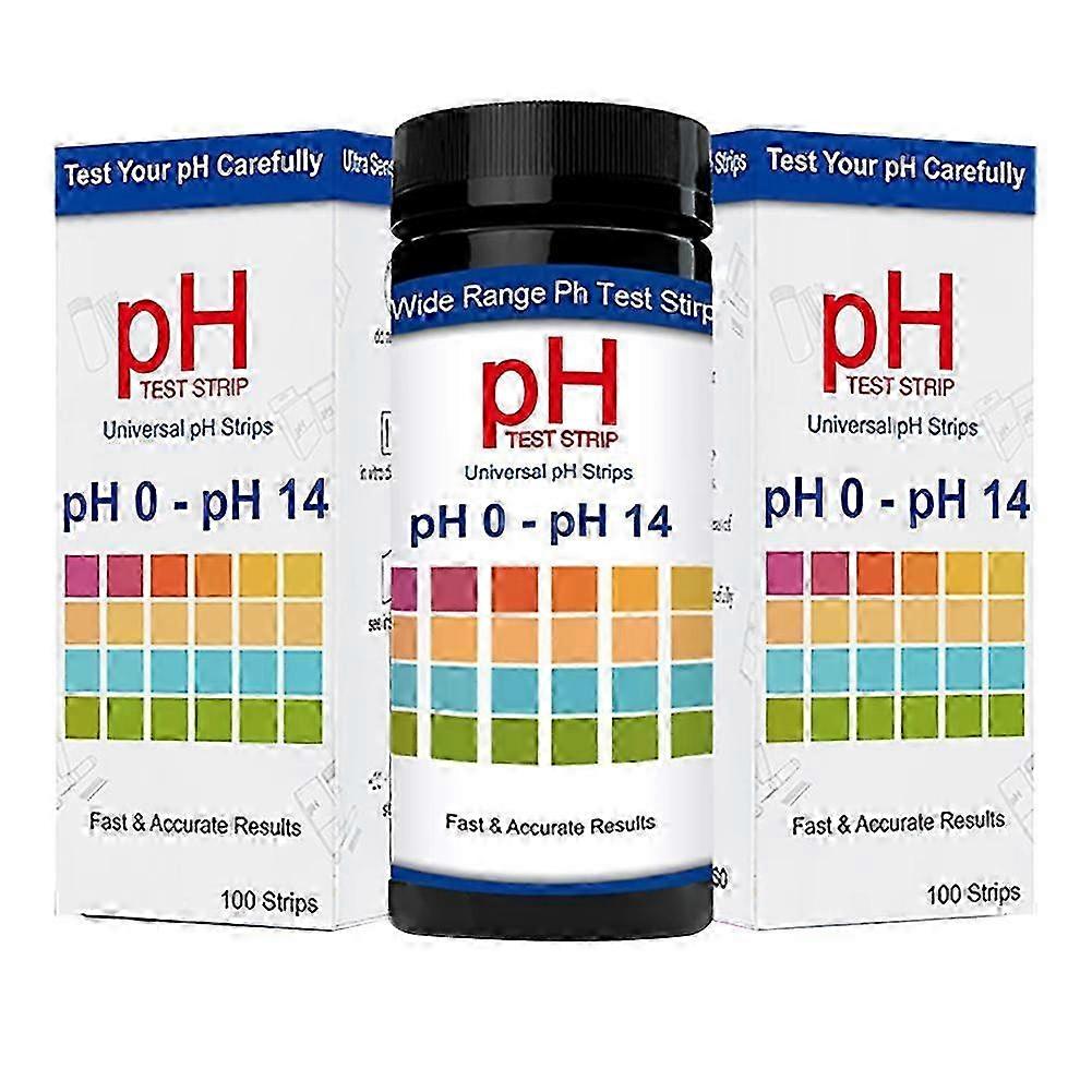 100Pcs Universal Ph Test Strips, Full Range 0-14, Quickly Ph Testing