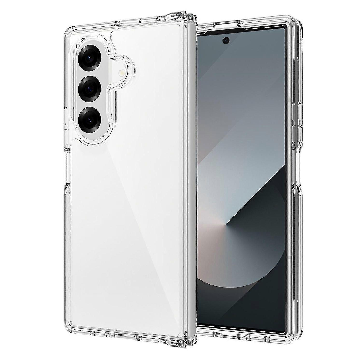 For Samsung Galaxy Z Fold7 5G TPU / Acrylic Hybrid Phone Protective Case Transparent
