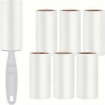 Pet Hair Roller, Sticky Pet Hair Roller, Sticky Brush Cleaning Roller For Dogs And Cats - Comes With 1 Roll - 6 Bonus 60 Sheet Rolls 050.