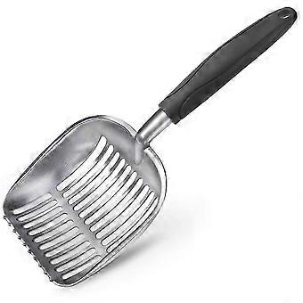 Cat Litter Shovel, Aluminum Alloy Sieve, Metal Shovel, Long Handle, Durable And Heavy Duty For Garbage Bin$large Hollow Aluminum Alloy Cat Litter Shov