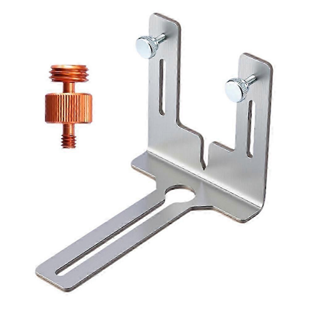 Stainless Laser Level Wall Mount Bracket Adjustable Multi-Functional Laser Bracket for 1/4" 5/8" Connectors Laser Level