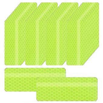 100 Pcs Waterproof Reflective Stickers, Self-Adhesive Fluorescent Green, for Bike, Helmet, Car, Motorcycle Night