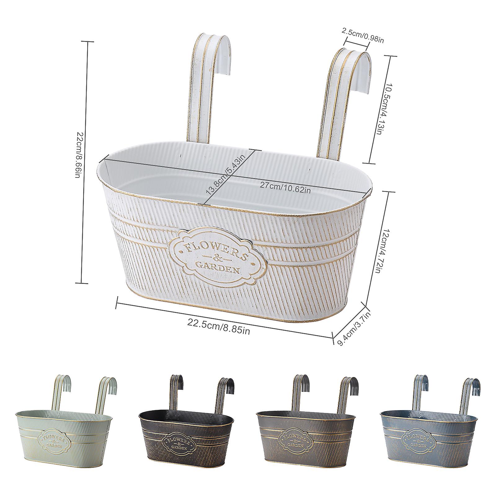 Flower Pots Tin Bucket Detachable Succulents Home Decor Rustic Planting