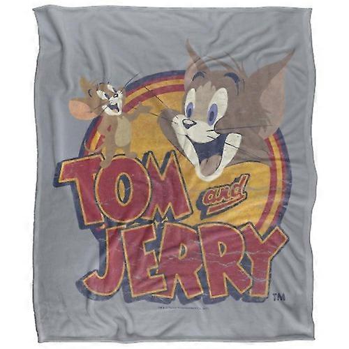 Tom And Jerry Water Damaged Soft Touch Blanket