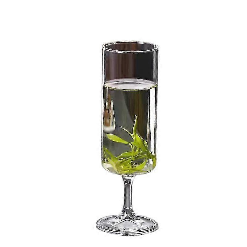 Transparent High-Leg Tea Cup Set