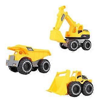 Excavator Toy Inertial Car Toy for Kids Playing 1Pcs Yellow Engineering Vehicle
