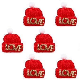 Christmas Finger Hats Set Knitted for Play 10Pcs Creative Children Toys