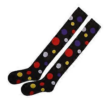 Clown Cosplay Over The Knee Socks Black Acrylic Cotton Good Elasticity Anti Slip Wear