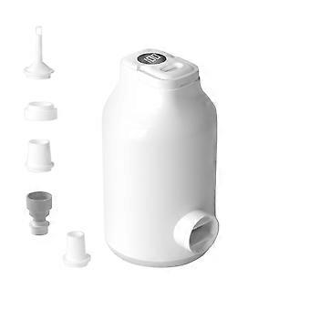 Electric Air Pump with Battery for Air Mattresses, Airbeds, Vacuum Storage Bags, 5 Nozzles & Camping Light, Inflation and Deflation
