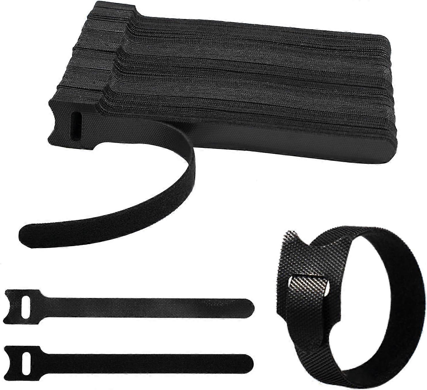 60 PCS Reusable Cable Ties (6 Inch), Black