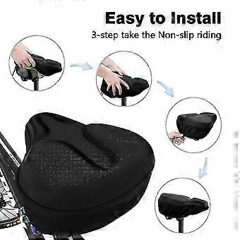Bike Seat Cushion with Comfortable Gel Padding - Anti-Slip Design for Exercise & Stationary Bikes CIS