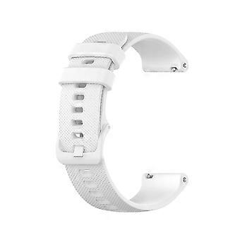 AVEKI 20mm White Fluoro Rubber Watch Band for Men, Quick Release Design with Stainless Steel Buckle