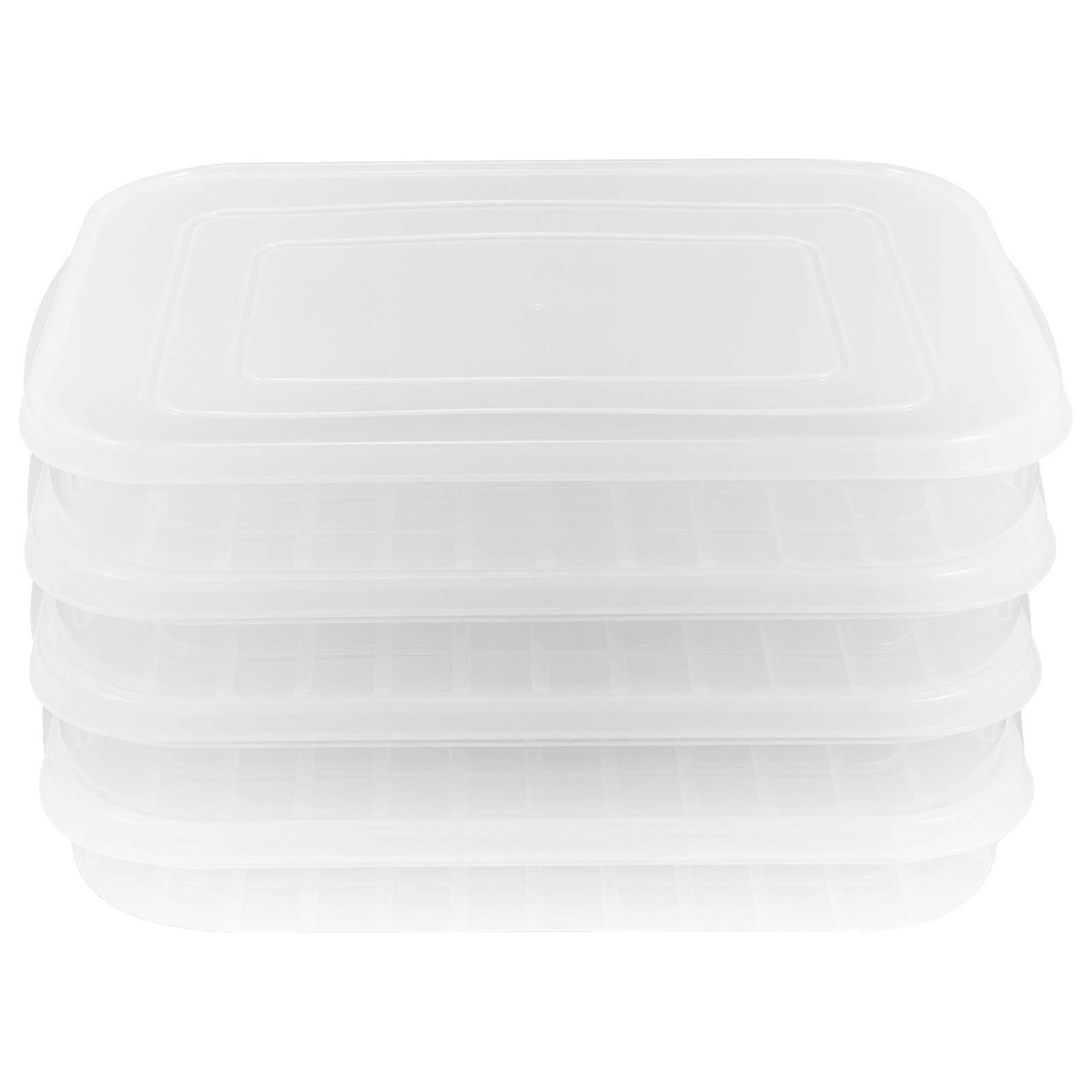 Bacon Keeper Transparent Food Container for Storage 4Pcs Stackable Preservation Boxes