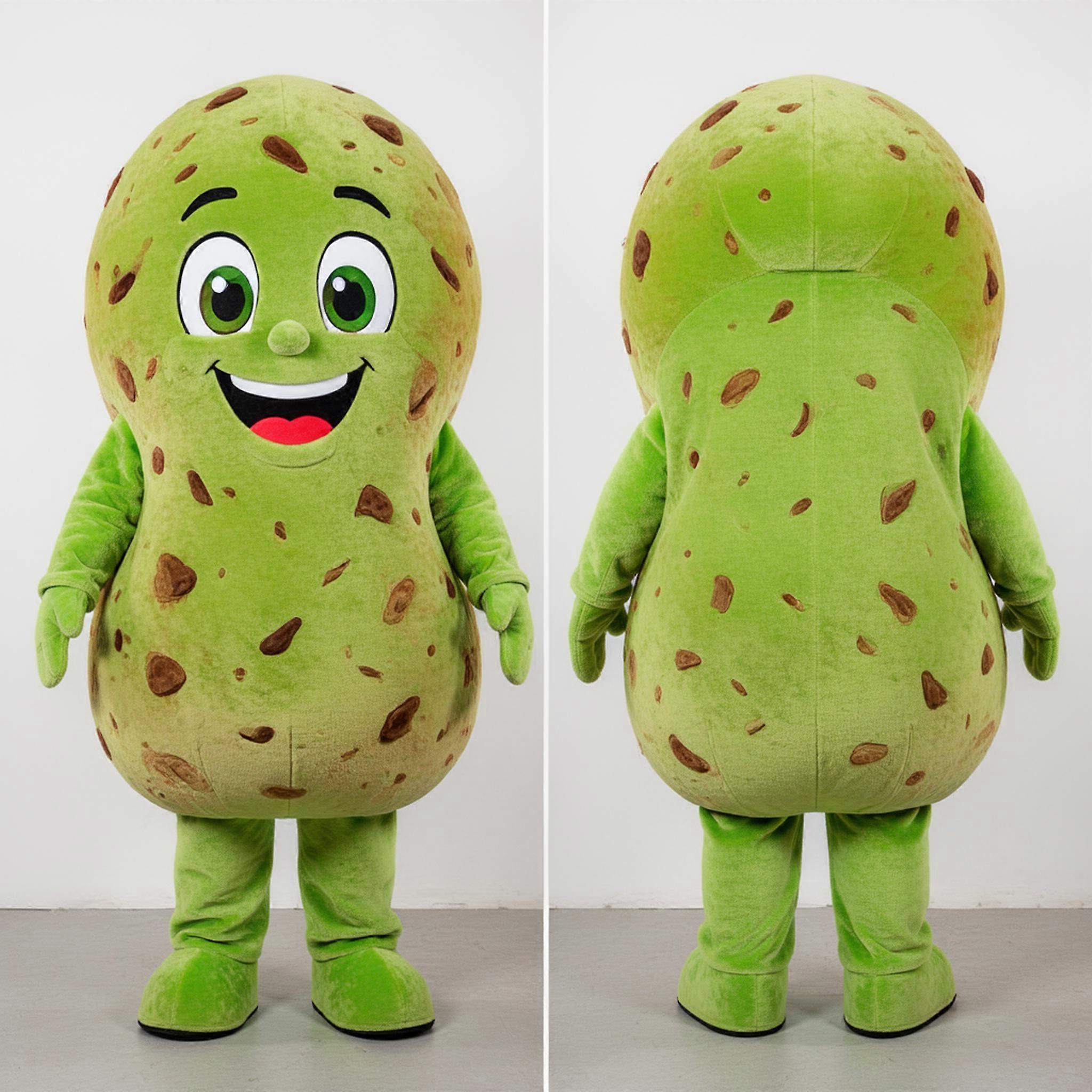 MASTICOT Lime Green Rounded Falafel Mascot